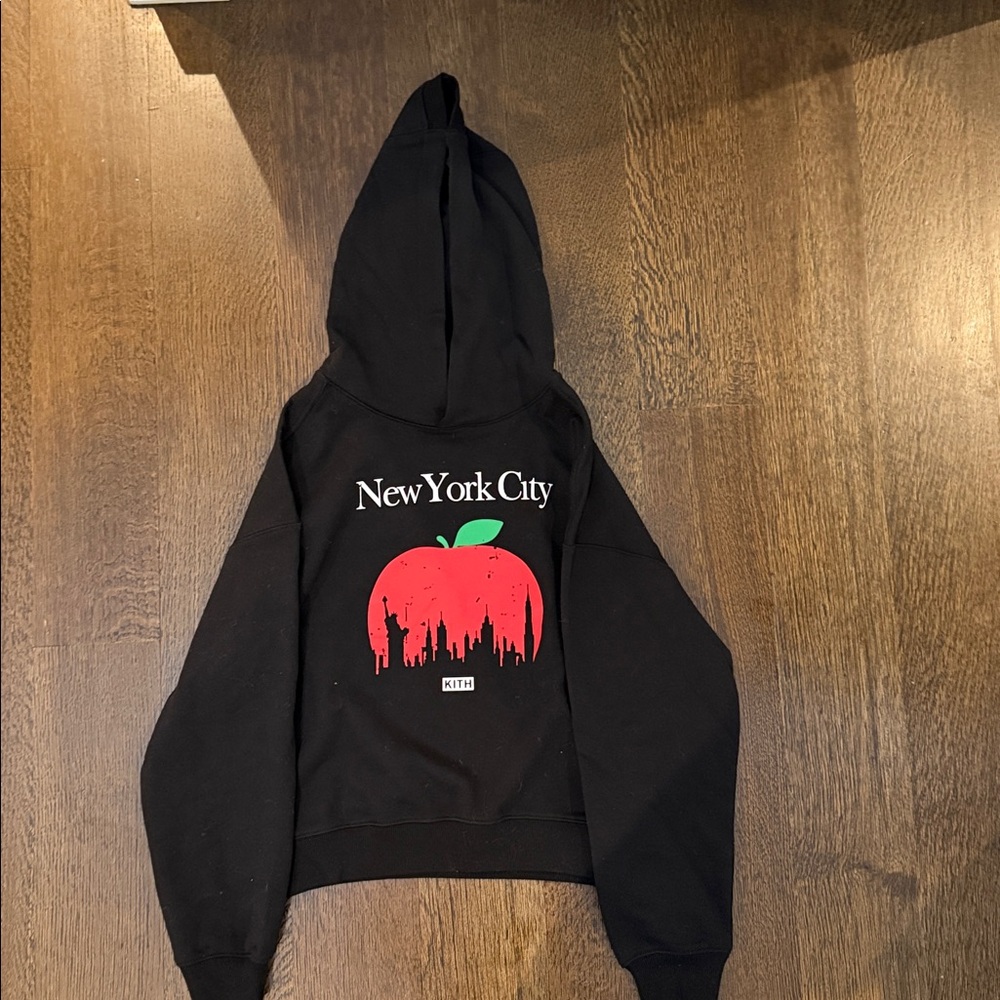 Kith Black Hoodie with NYC Big Apple Youth L Boys 10/12